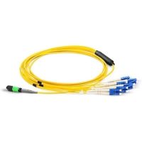 AXIOM MP8LCSMR7M-AX MPO FEMALE TO 4 LC SINGLEMODE 9/125 FIBER OPTIC BREAKOUT CABLE - 7M