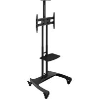 Kanto Living Rolling TV Cart with Height Adjustment for 37 to 65" Displays (Black) - MTM65PL