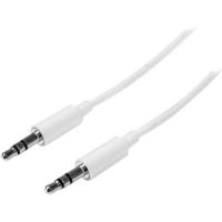 StarTech MU1MMMSWH Slim 3.5mm Stereo Audio Cable (3.3', White) - MU1MMMSWH