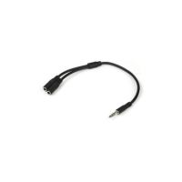 StarTech Slim Stereo Splitter Cable - 3.5mm Male to 2x 3.5mm Female - MUY1MFFS