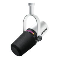 SHURE MV7+-W DUAL-OUTPUT CARDIOID DYNAMIC MICROPHONE, WHITE
