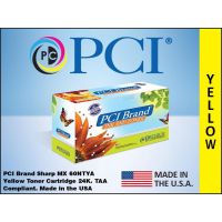 PCI USA SHARP MX60NTYA-PCI MX-61NTYA YELLOW TONER CARTRIDGE 24K YLD FOR SHARP MX-305