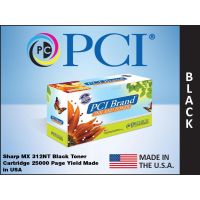 PCI BRAND COMPATIBLE SHARP MX-312NT BLACK TONER CARTRIDGE 25K YLD FOR SHARP MX-M