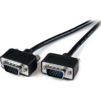 StarTech Low-Profile HD15 Male to Male Thin Coax Monitor VGA Cable (15', Black) - MXT101MMLP15
