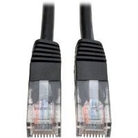 Eaton Tripp Lite Series N002-015-BK Cat5e 350 MHz Molded (UTP) Ethernet Cable (RJ45 M/M), PoE - Black, 15 ft. (4.57 m) - patch cable