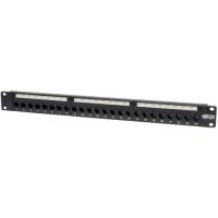 Eaton Tripp Lite Series N054-024 24-Port Cat5e Cat5 Feedthrough Patch Panel Rackmount 1URM RJ45 Ethernet TAA - patch panel