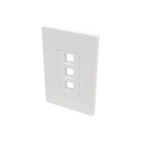 EATON TRIPP LITE SERIES N080-103 3-PORT KEYSTONE SINGLE-GANG FACEPLATE, WHITE, TAA