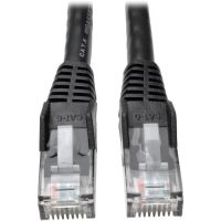 Eaton Tripp Lite Series N201-003-BK50BP Cat6 Gigabit Snagless Molded UTP Ethernet Cable RJ45 M/M PoE Black 3ft 0.91 m 50-Piece Bulk Pack