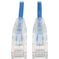 Eaton Tripp Lite Series N201-S02-BL Cat6 Gigabit Snagless Slim UTP Ethernet Cable (RJ45 M/M), PoE, Blue, 2 ft. (0.61 m) - patch