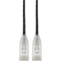 Eaton Tripp Lite Series N201-S07-BK Cat6 Gigabit Snagless Slim UTP Ethernet Cable (RJ45 M/M), PoE, Black, 7 ft. (2.13 m) - patch