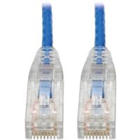 Eaton Tripp Lite Series N201-S07-BL Cat6 Gigabit Snagless Slim UTP Ethernet Cable (RJ45 M/M), PoE, Blue, 7 ft. (2.13 m) - patch