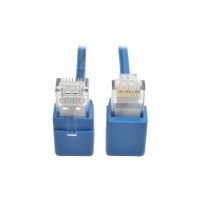 EATON TRIPP LITE SERIES N201-SR1-BL RIGHT-ANGLE CAT6 GIGABIT SNAGLESS MOLDED SLIM UTP ETHERN