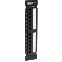 EATON TRIPP LITE SERIES N250-012 12-PORT CAT6/CAT5 WALL-MOUNT VERTICAL 110 PATCH PANEL, T