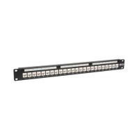 EATON TRIPP LITE SERIES N250-024-LP 24-PORT CAT6/CAT5 LOW PROFILE FEED-THROUGH PATCH PANEL,