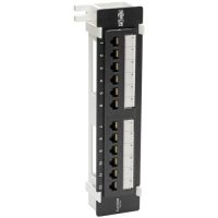 Eaton Tripp Lite Series N250-P12 Cat6 Wall-Mount 12-Port Patch Panel - PoE+ Compliant, 110/Krone, 568A/B, RJ45 Ethernet