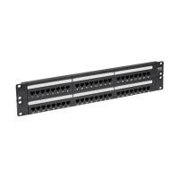 Eaton Tripp Lite Series N252-048 48-Port Cat6 Cat5 Patch Panel Rackmount 110 Punch Down RJ45 Ethernet 1URM 568B - patch panel