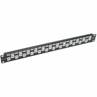Tripp Lite N254-024-6A-OF 24-Port 1RU Cat6a Feedthrough Patch Panel, RJ45 Ethernet