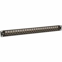 Eaton Tripp Lite Series N254-024-SH 24-Port Shielded Cat6 Patch Panel Feed Through Rackmount RJ45 1URM TAA - patch panel