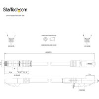 StarTech 20ft (6m) CAT6 Ethernet Cable - LSZH (Low Smoke Zero Halogen) - 10 Gigabit 650MHz 100W PoE RJ45 UTP Network Patch Cord Snagless with Strain Relief - Black CAT 6, ETL Verified, 24AWG - N6LPATCH20BK