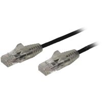 StarTech N6PAT10BKS 10' Slim CAT6 Cable - Black LSZH Gigabit Slim Ethernet Cable - Snagless CAT6 Patch Cord Network Cable M/M