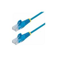 StarTech 10 ft CAT6 Cable - Slim CAT6 Patch Cord - Blue Snagless RJ45 Connectors - Gigabit Ethernet Cable - 28 AWG - N6PAT10BLS