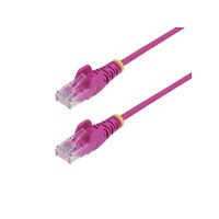 STARTECH N6PAT10PKS 10FT PINK SLIM CAT6 ETHERNET CABLE, SNAGLESS, 100W POE, UTP, LSZH, 28AWG BARE CO