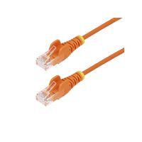 STARTECH N6PAT25ORS 25FT ORANGE SLIM CAT6 ETHERNET CABLE, SNAGLESS, 100W POE, UTP, LSZH, 28AWG BARE