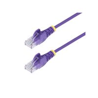 STARTECH N6PAT2PLS 2FT PURPLE SLIM CAT6 ETHERNET CABLE, SNAGLESS, 100W POE, UTP, LSZH, 28AWG BARE C