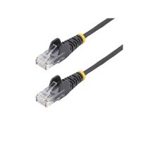 STARTECH N6PAT4BKS 4FT BLACK SLIM CAT6 ETHERNET CABLE, SNAGLESS, 100W POE, UTP, LSZH, 28AWG BARE CO