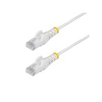 STARTECH N6PAT50WHS 50FT WHITE SLIM CAT6 ETHERNET CABLE, SNAGLESS, 100W POE, UTP, LSZH, 28AWG BARE C