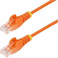 StarTech N6PAT6INORS CAT6 100W PoE UTP LSZH 28AWG Snagless Slim Pure Bare Copper Patch Cable, Orange, 6"
