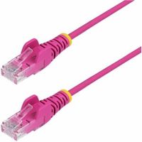 StarTech N6PAT6INPKS CAT6 100W PoE UTP LSZH 28AWG Snagless Slim Pure Bare Copper Patch Cable, Pink, 6"