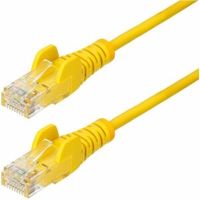StarTech N6PAT6INYLS CAT6 100W PoE UTP LSZH 28AWG Snagless Slim Pure Bare Copper Patch Cable, Yellow, 6"