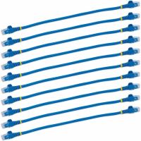 StarTech 1 ft. CAT6 Ethernet cable - 10 Pack - ETL Verified - Blue CAT6 Patch Cord - Snagless RJ45 Connectors - 24 AWG Copper Wire – UTP Ethernet Cable - N6PATCH1BL10PK