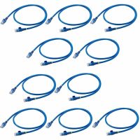 StarTech 3 ft. CAT6 Ethernet cable - 10 Pack - ETL Verified - Blue CAT6 Patch Cord - Snagless RJ45 Connectors - 24 AWG Copper Wire – UTP Ethernet Cable - N6PATCH3BL10PK