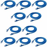 StarTech 5 ft. CAT6 Ethernet Cable - 10 Pack - ETL Verified - Blue CAT6 Patch Cord - Snagless RJ45 - UTP - N6PATCH5BL10PK
