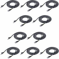 StarTech 6 ft. CAT6 Ethernet cable - 10 Pack - ETL Verified - Black CAT6 Patch Cord - Snagless RJ45 Connectors - 24 AWG Copper Wire – UTP Ethernet Cable - N6PATCH6BK10PK