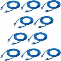 StarTech 6 ft. CAT6 Ethernet cable - 10 Pack - ETL Verified - Blue CAT6 Patch Cord - Snagless RJ45 Connectors - 24 AWG Copper Wire – UTP Ethernet Cable - N6PATCH6BL10PK