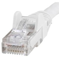 StarTech 6in CAT6 Ethernet Cable - White CAT 6 Gigabit Ethernet Wire -650MHz 100W PoE RJ45 UTP Network/Patch Cord Snagless w/Strain Relief Fluke Tested/Wiring is UL Certified/TIA - N6PATCH6INWH
