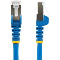 StarTech 15ft CAT6a Ethernet Cable - Blue - Low Smoke Zero Halogen (LSZH) - 10GbE 500MHz 100W PoE++ Snagless RJ-45 w/Strain Reliefs S/FTP Network Patch Cord - NLBL-15F-CAT6A-PATCH