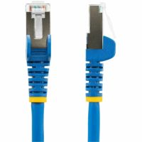 StarTech 1ft CAT6a Ethernet Cable - Blue - Low Smoke Zero Halogen (LSZH) - 10GbE 500MHz 100W PoE++ Snagless RJ-45 w/Strain Reliefs S/FTP Network Patch Cord - NLBL-1F-CAT6A-PATCH