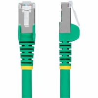 StarTech CAT6A 500MHz S FTP 10GbE 100W Snagless Patch Cable w Strain Reliefs, Green, 50ft - NLGN-50F-CAT6A-PATCH