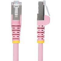 StarTech CAT6A 500MHz S FTP 10GbE 100W Snagless Patch Cable w Strain Reliefs, Pink, 10ft - NLPN-10F-CAT6A-PATCH
