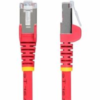 STARTECH NLRD-6IN-CAT6A-PATCH 6IN RED CAT6A ETHERNET CABLE, SNAGLESS RJ45, 10G, 100W POE, S/FTP, LSZH, 27AWG P