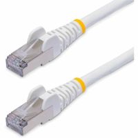 StarTech NLWH-10F-CAT8-PATCH CAT8 S FTP 26AWG LSZH Bare Copper Wire Snagless Ethernet Patch Cable w Strain Reliefs, White, 10ft