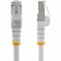 StarTech 1ft CAT6a Ethernet Cable - White - Low Smoke Zero Halogen (LSZH) - 10GbE 500MHz 100W PoE++ Snagless RJ-45 w/Strain Reliefs S/FTP Network Patch Cord - NLWH-1F-CAT6A-PATCH