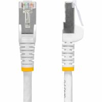 StarTech 6in White CAT8 Ethernet Cable, Snagless RJ45, 25G/40G, 2000MHz, 100W PoE++, S/FTP, 26AWG Pure Bare Copper Wire, LSZH, Shielded Network Patch Cord w/Strain Reliefs, Fluke Channel Tested - NLWH-6IN-CAT8-PATCH