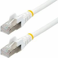 StarTech NLWH-75F-CAT6A-PATCH 75ft White Cat6a Ethernet Cable, Snagless RJ45, 10Gb, 100W PoE, S/FTP, LSZH