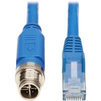 EATON NM12-602-01M-BL Tripp Lite Series M12 X-Code Cat6 1G UTP CMR-LP Ethernet Cable (M12 Male to RJ45)