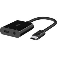 Belkin NPA004btBK RockStar 3.5mm Audio and USB-C Charge Adapter